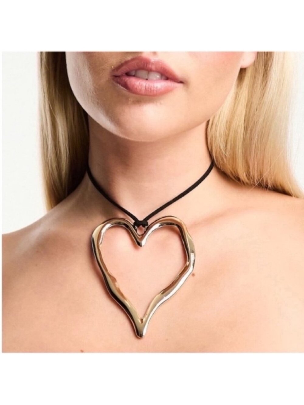 New! Anthropologie 8 Other Reasons Gold Heart Necklace (2007) NWOT